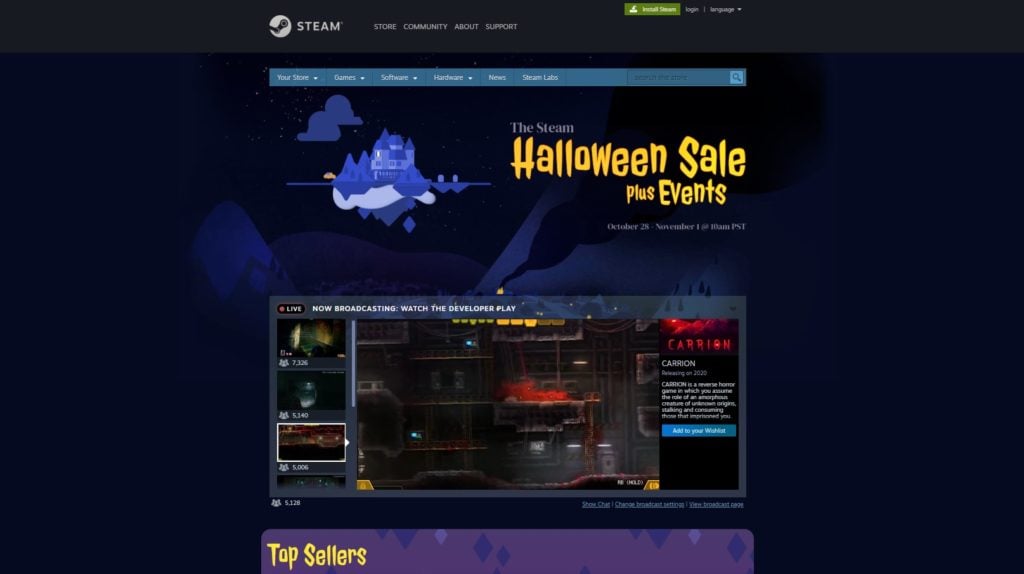 Steam Launches Halloween Sale | VGC