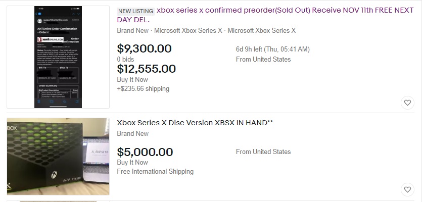 xbox series x pre order ebay