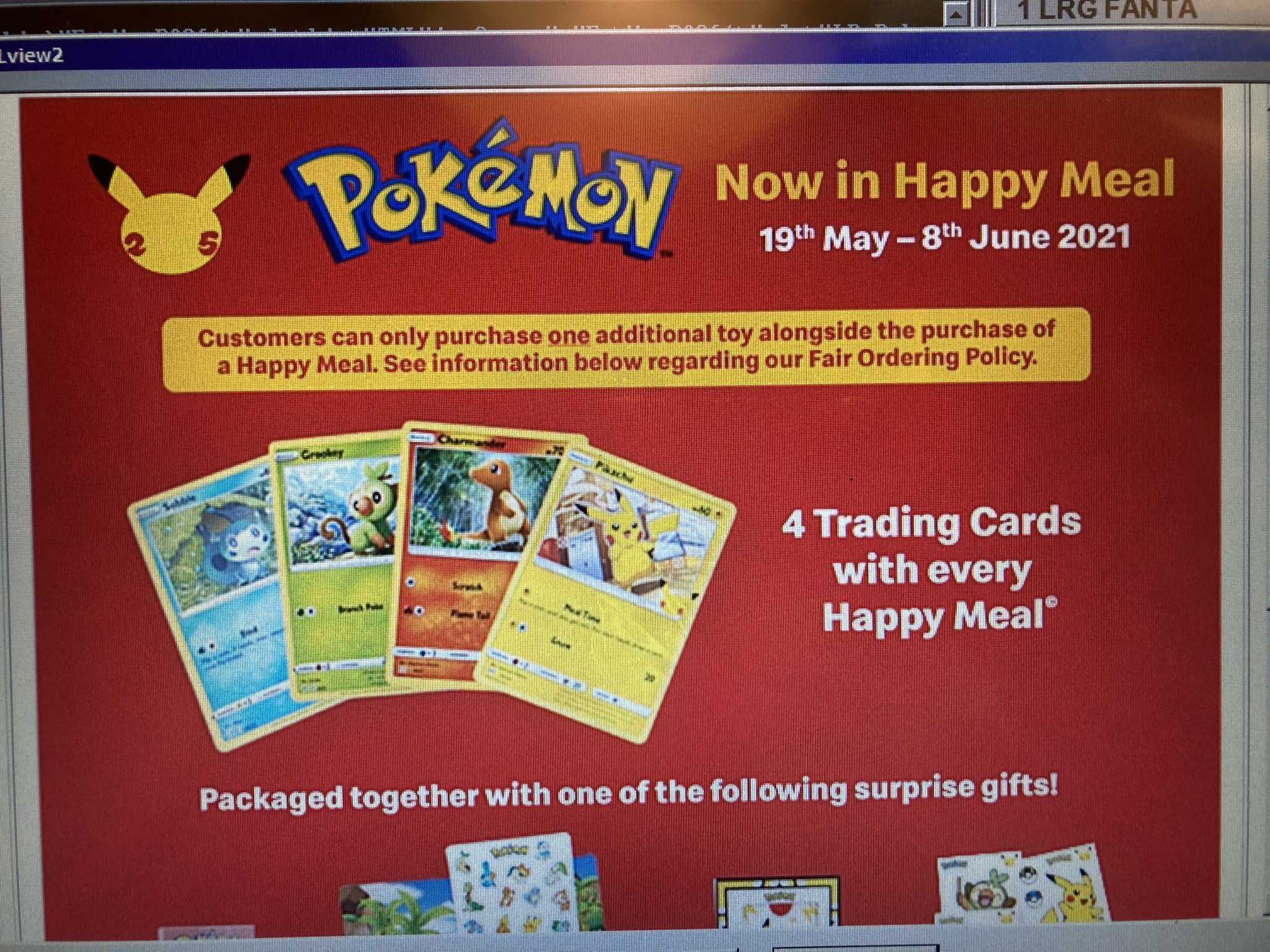 Mcdonald S Pokemon Uk Happy Meals Confirmed To Include 25th Anniversary Cards Vgc