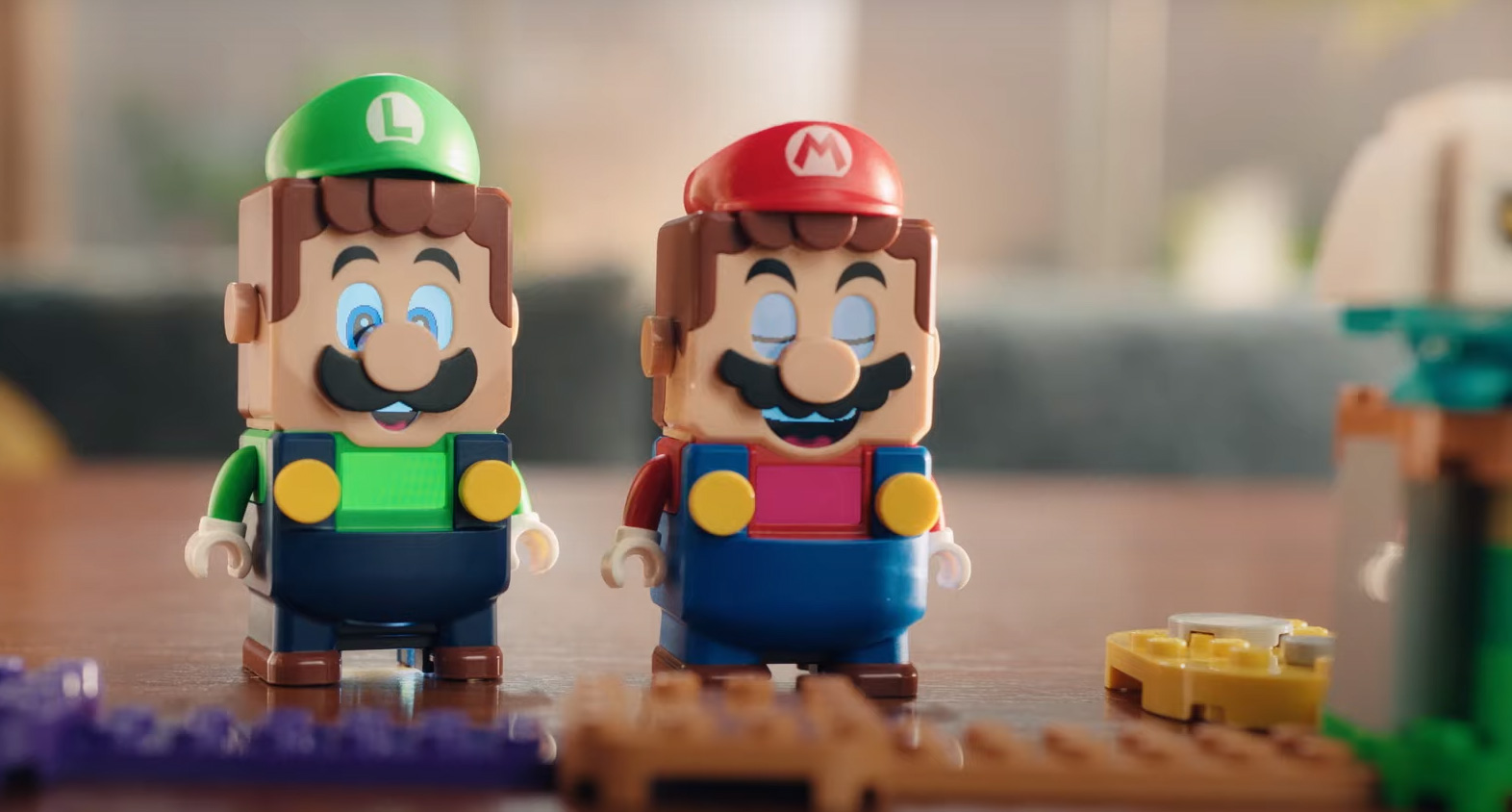 The Lego Luigi toy interacts with Lego Mario in a two-player mode | VGC