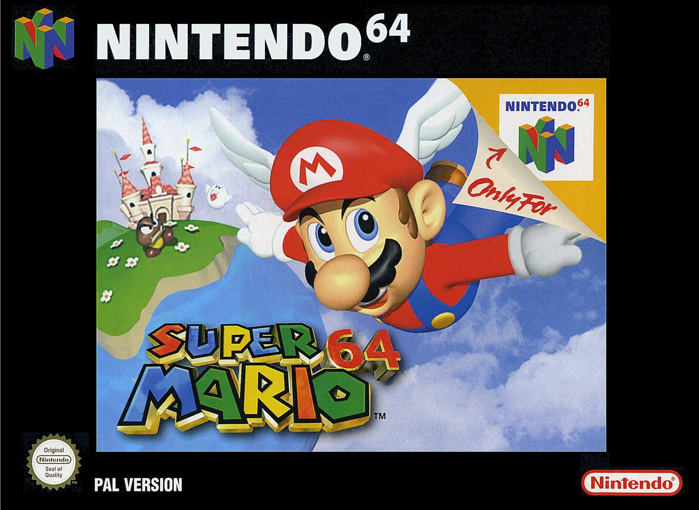 super mario 64 n64 cover art