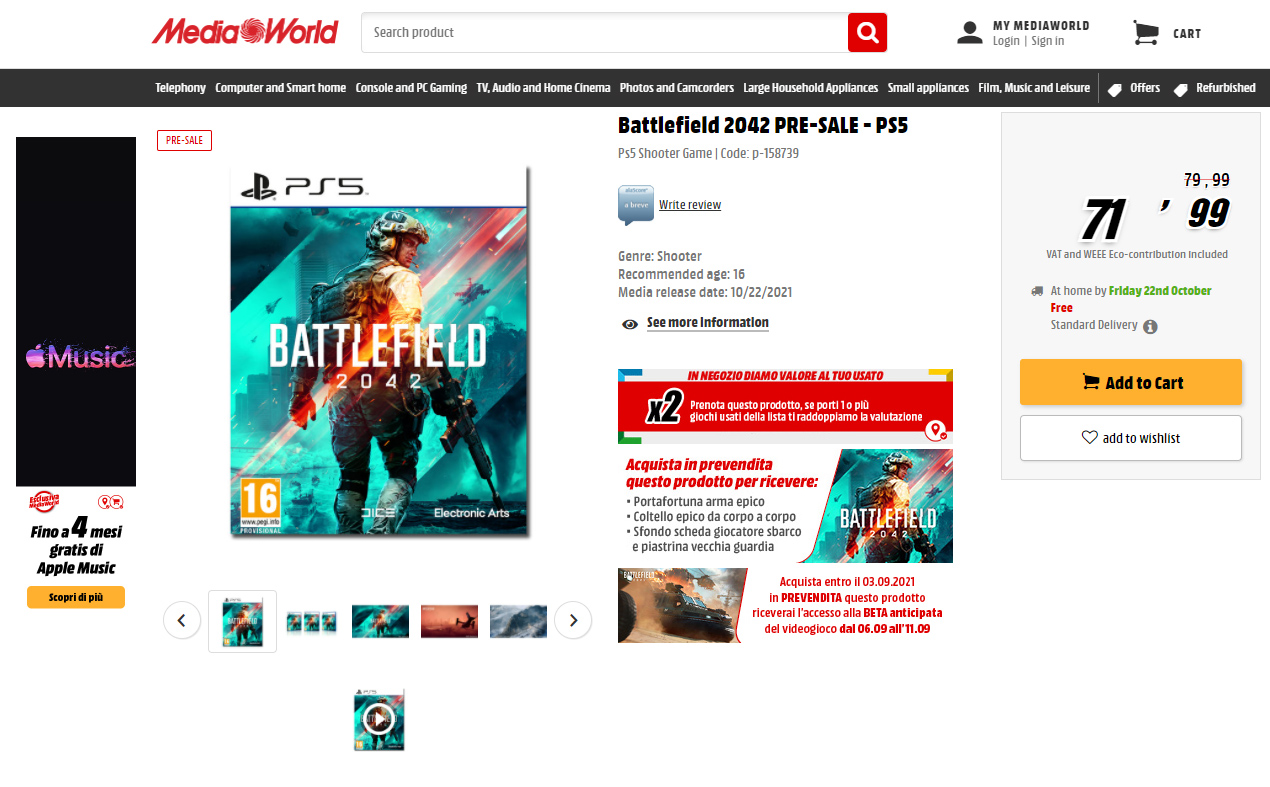 Metacritic - Battlefield 2042 (Metascore updates) [PC 