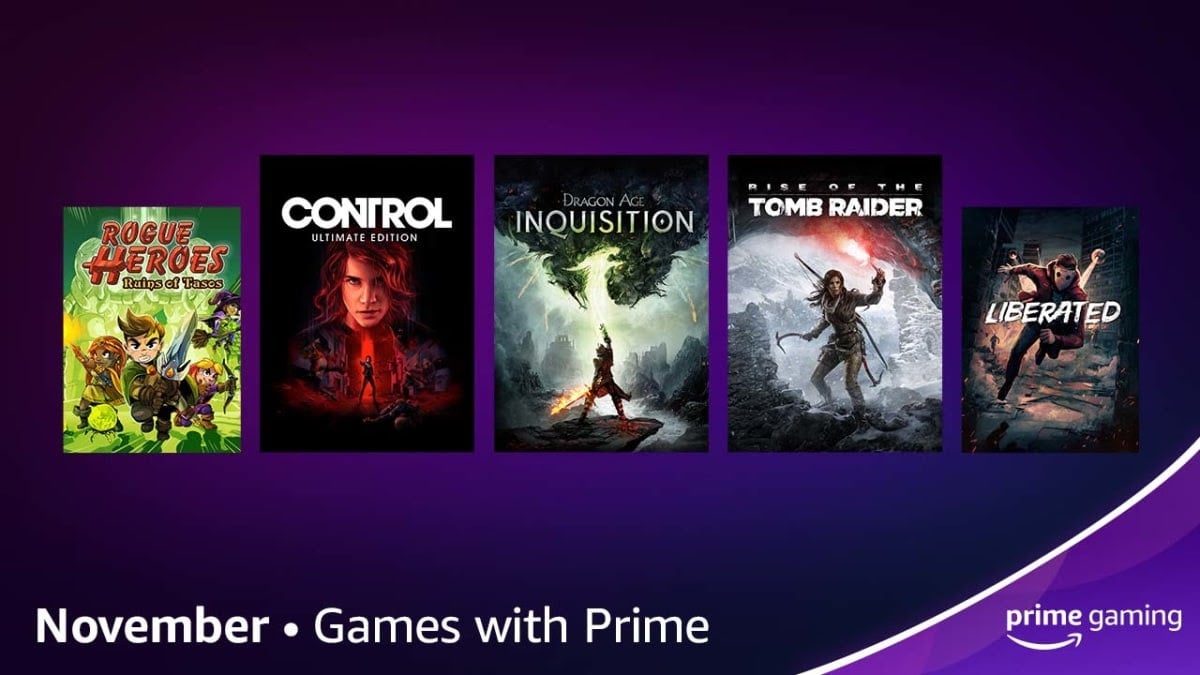 November’s Prime Gaming free titles include Control, Dragon Age and
