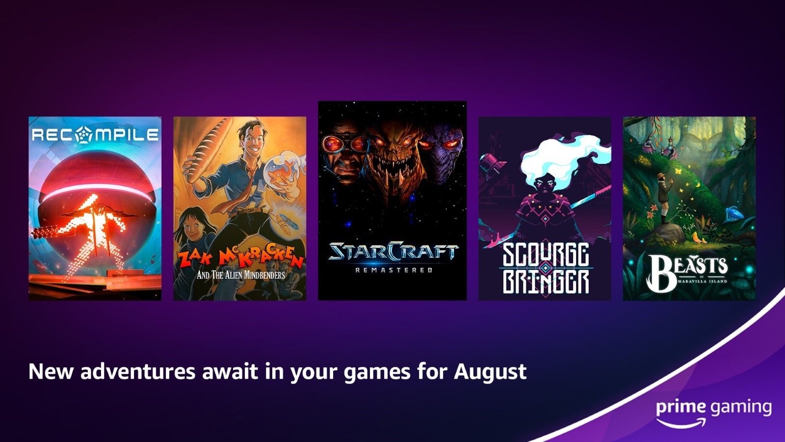 Prime Members Can Claim Eight Free Games in August