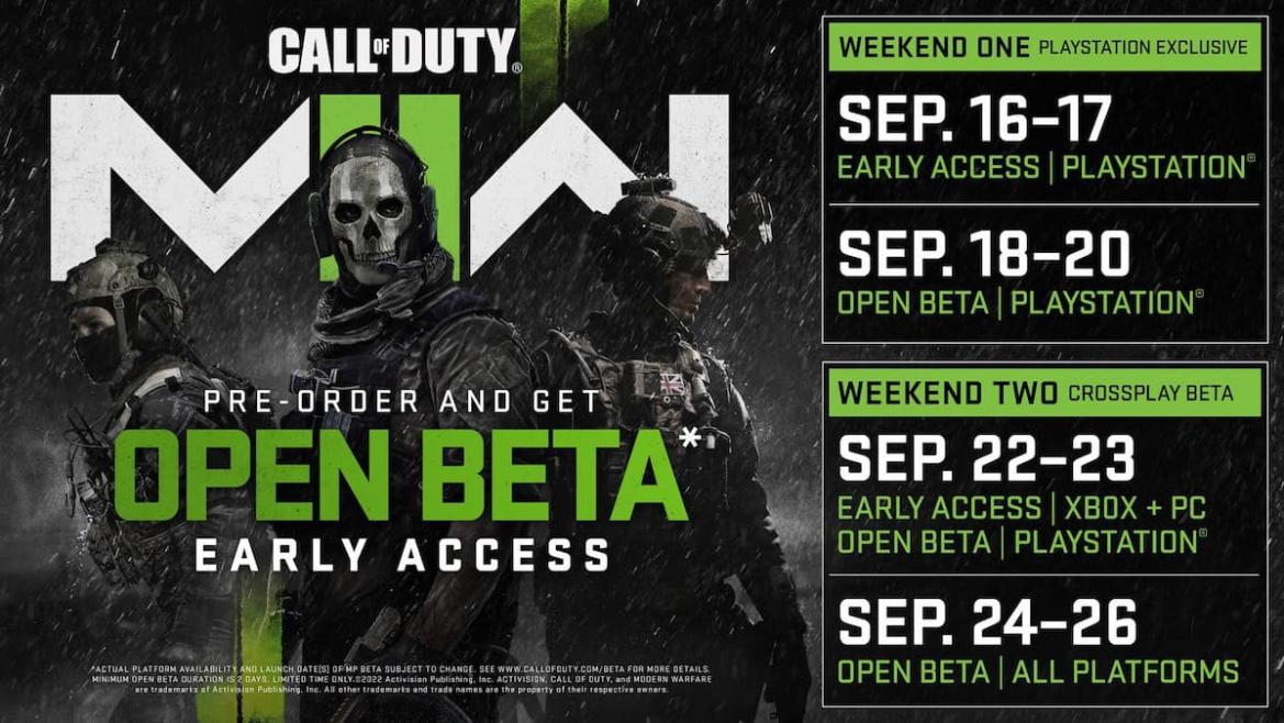 Modern Warfare 2 Multiplayer Beta Dates! (PS5/4, Xbox, PC) MW2