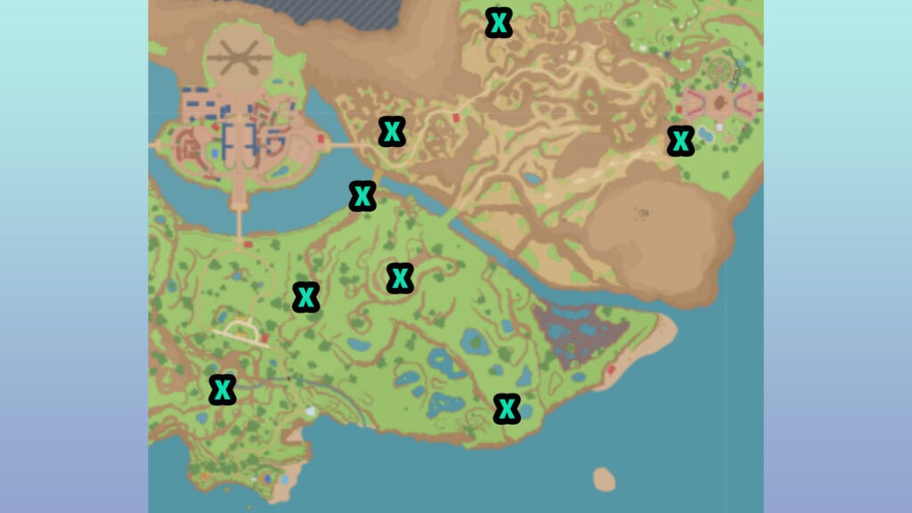 Wo Chien Pokemon Location All 8 Purple Stake Locations Pokemon Scarlet   Wo Chien Yellow Stake Map 1024x576 