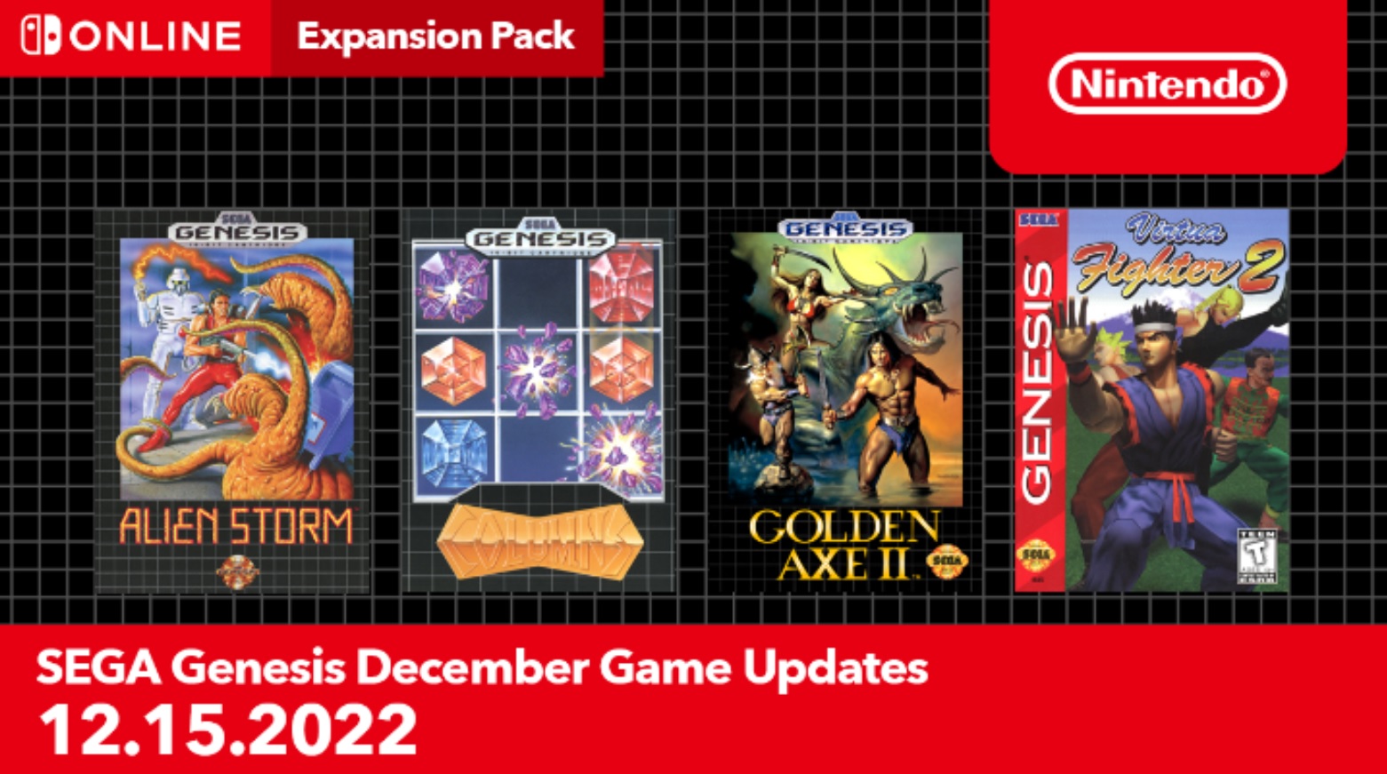 Nintendo Switch Online adds Golden Axe II, Virtua Fighter 2, Alien 