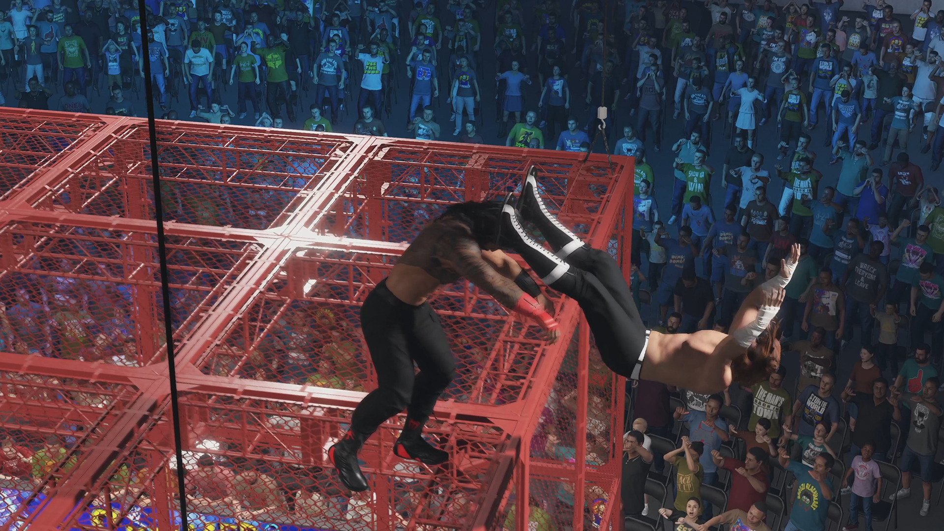 WWE 2K23 How to escape Hell in a Cell and throw your opponent off it VGC