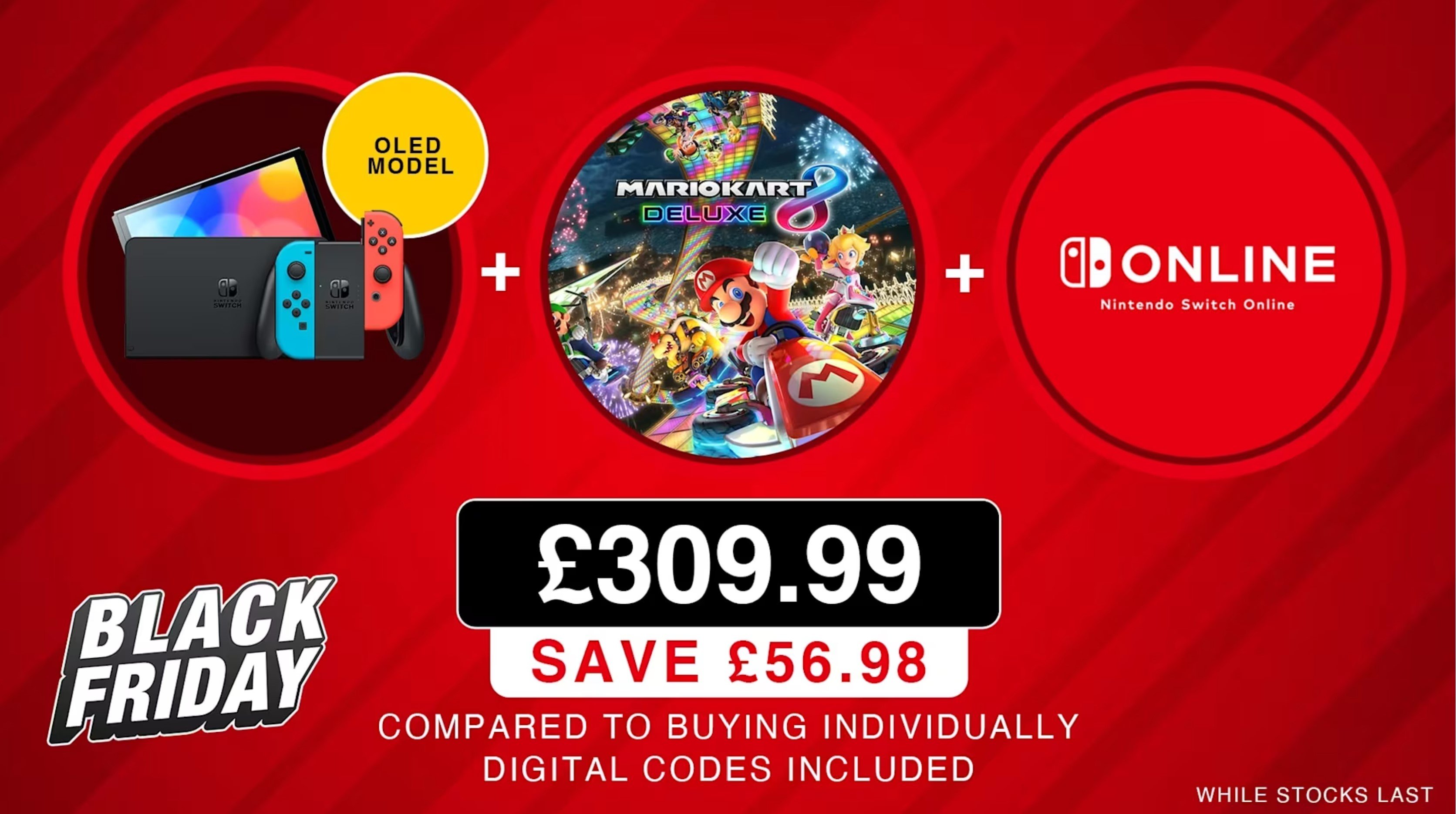 Nintendo UK Black Friday deal offers a Switch OLED with Mario Kart 8 Deluxe for £57 off | VGC
