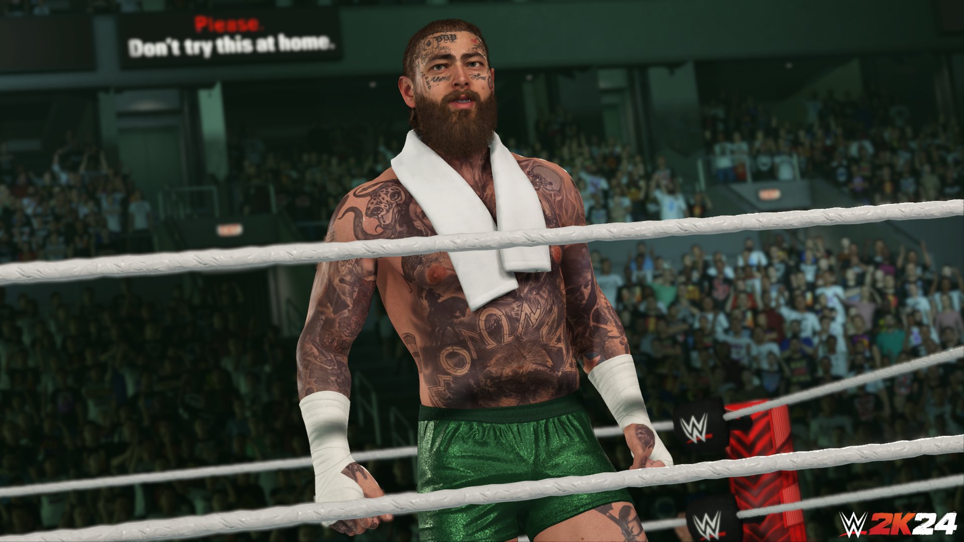 WWE 2K24 offers the first look at Post Malone as a playable DLC ...