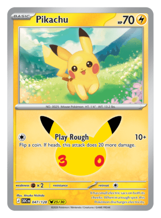 Pokémon reveals 30th Celebration TCG set, with a foil Pikachu in every pack