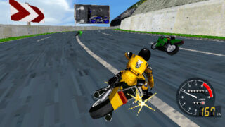 Namco’s early polygonal arcade racer Cyber Cycles is getting a home port for the first time ever